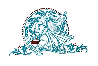 Vecchio che cammina nella neve da Walter Crane